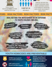 Infographic on homicide among youth in the Americas.