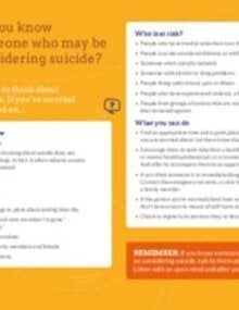 Suicide: if you are worried about someone