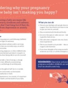 Depression during pregnancy and after childbirth