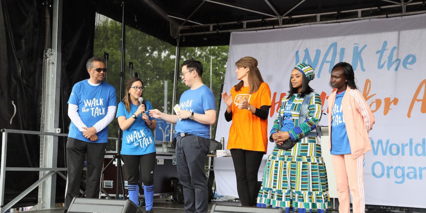 Personalities on the stage at Walk in Geneva