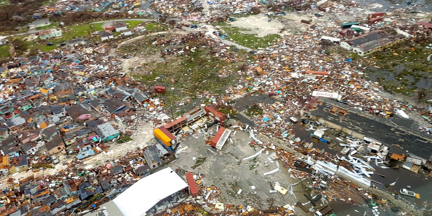 Aerial view Abaco, Bahamas