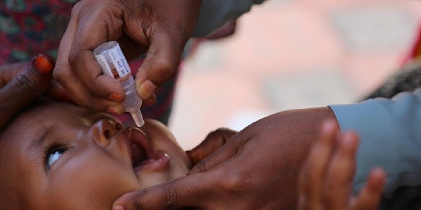 Child being vaccinated