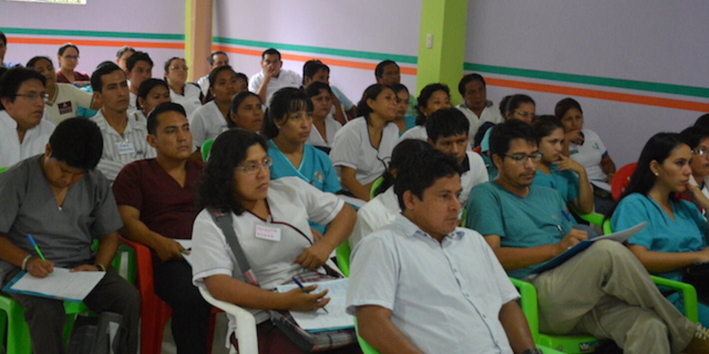 Group listening to presentation