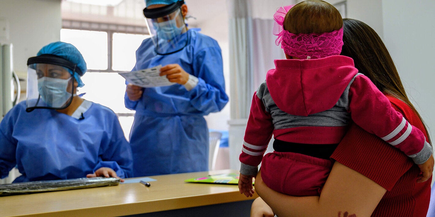 Health workers wearing PPE