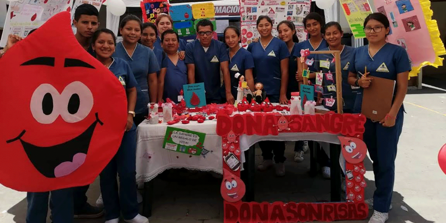 Blood donation promotion in Ecuador. (Photos  María Dolores Suárez Villao, Doris Marcela Castillo Tomalá, Sonnia Apolonia Santos Holguín)