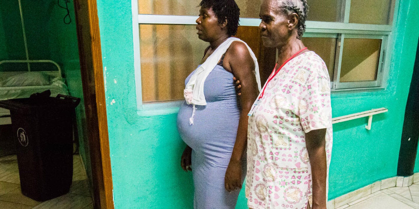 pregnant woman walking