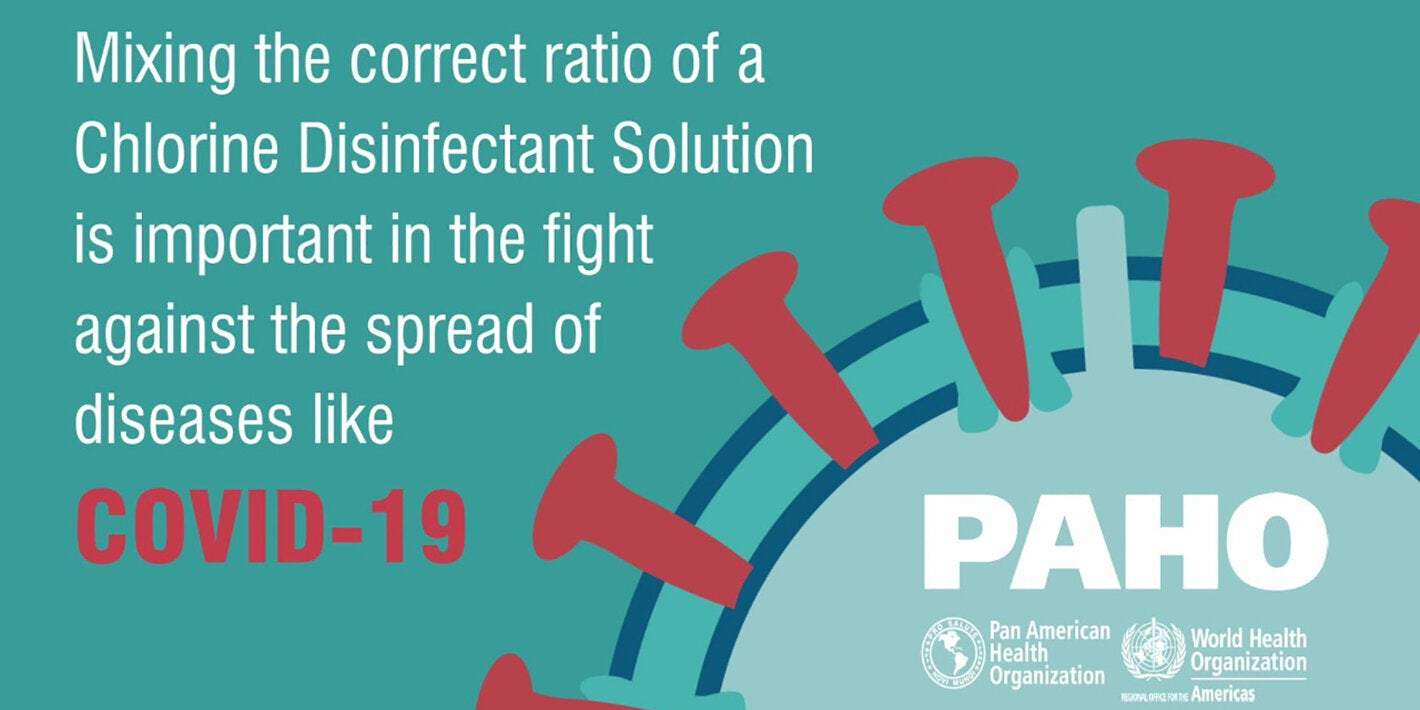 Mixing a chlorine disinfectant solution