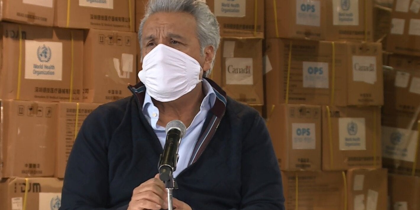 Presidente Ecuador recepcion insumos