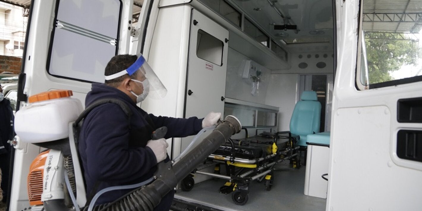 Esterilización de ambulancia