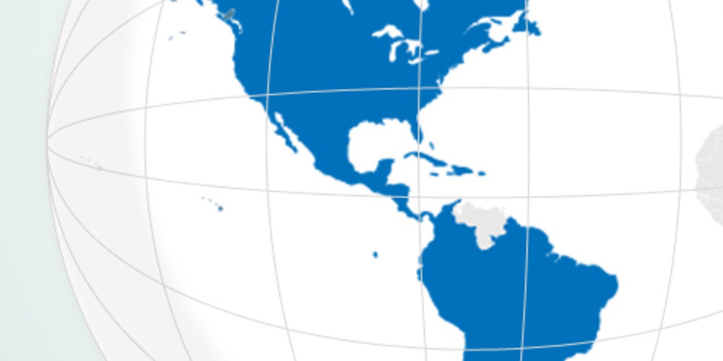Map of the Americas