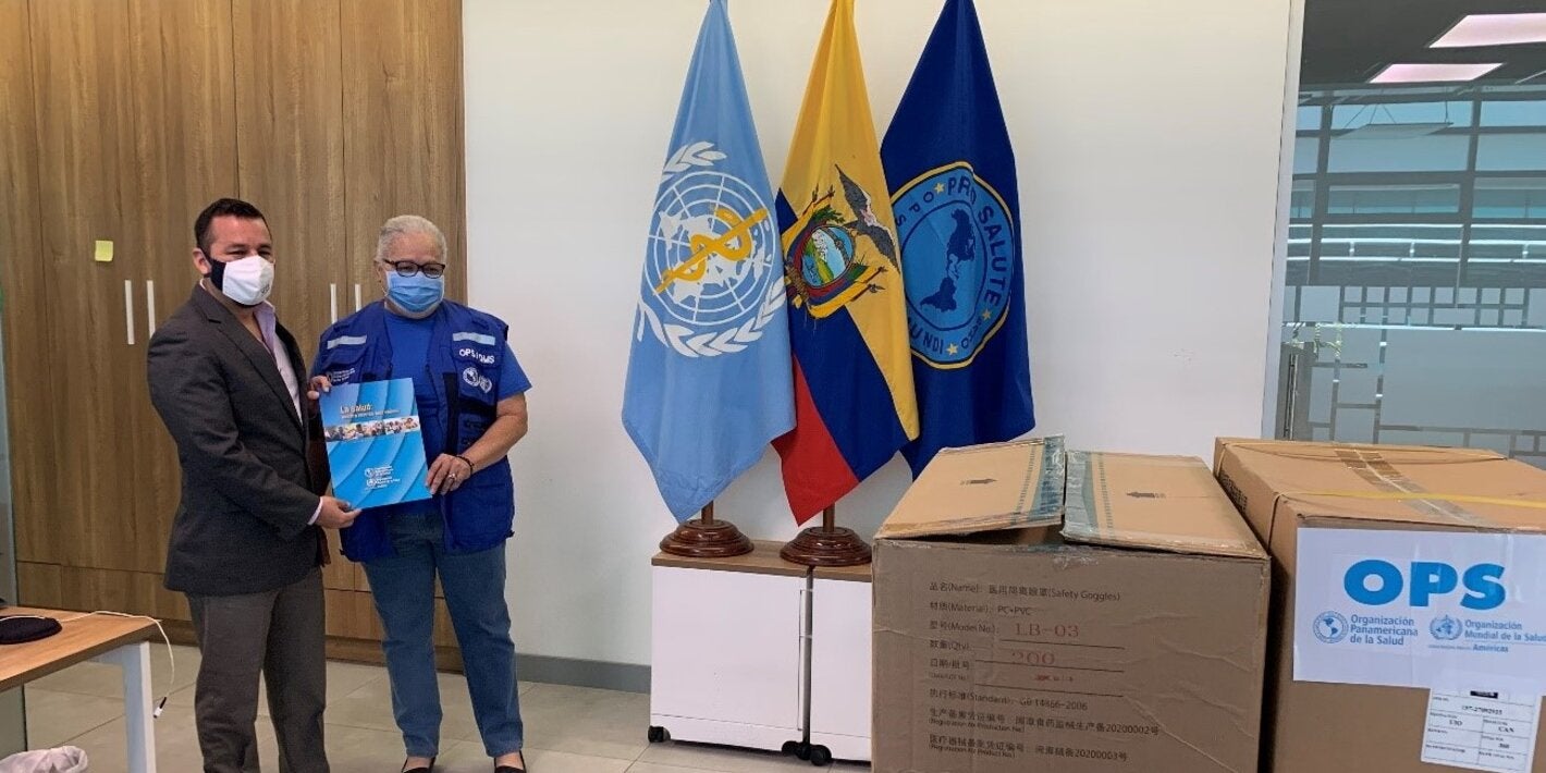 OPS/OMS apoya a la protección de los trabajadores de salud del Ministerio de Salud Pública, que realizan el diagnóstico de la COVID-19 en su Instituto Nacional de Salud Pública