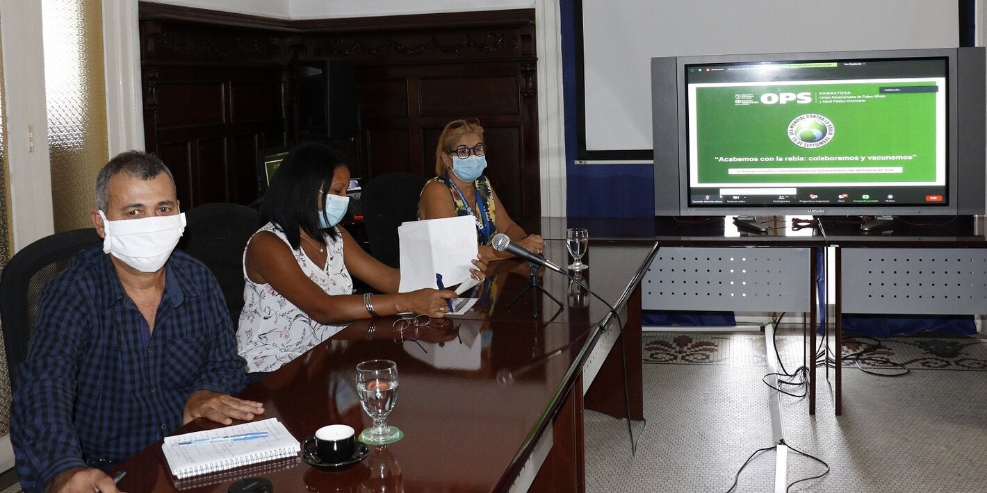 Participantes en reunión virtual por el día Internacional contra la Rabia