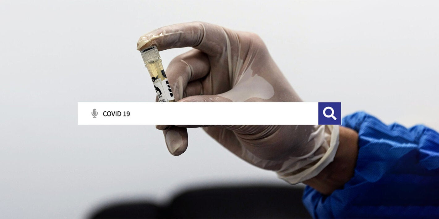 COVID-19 test sample in vial