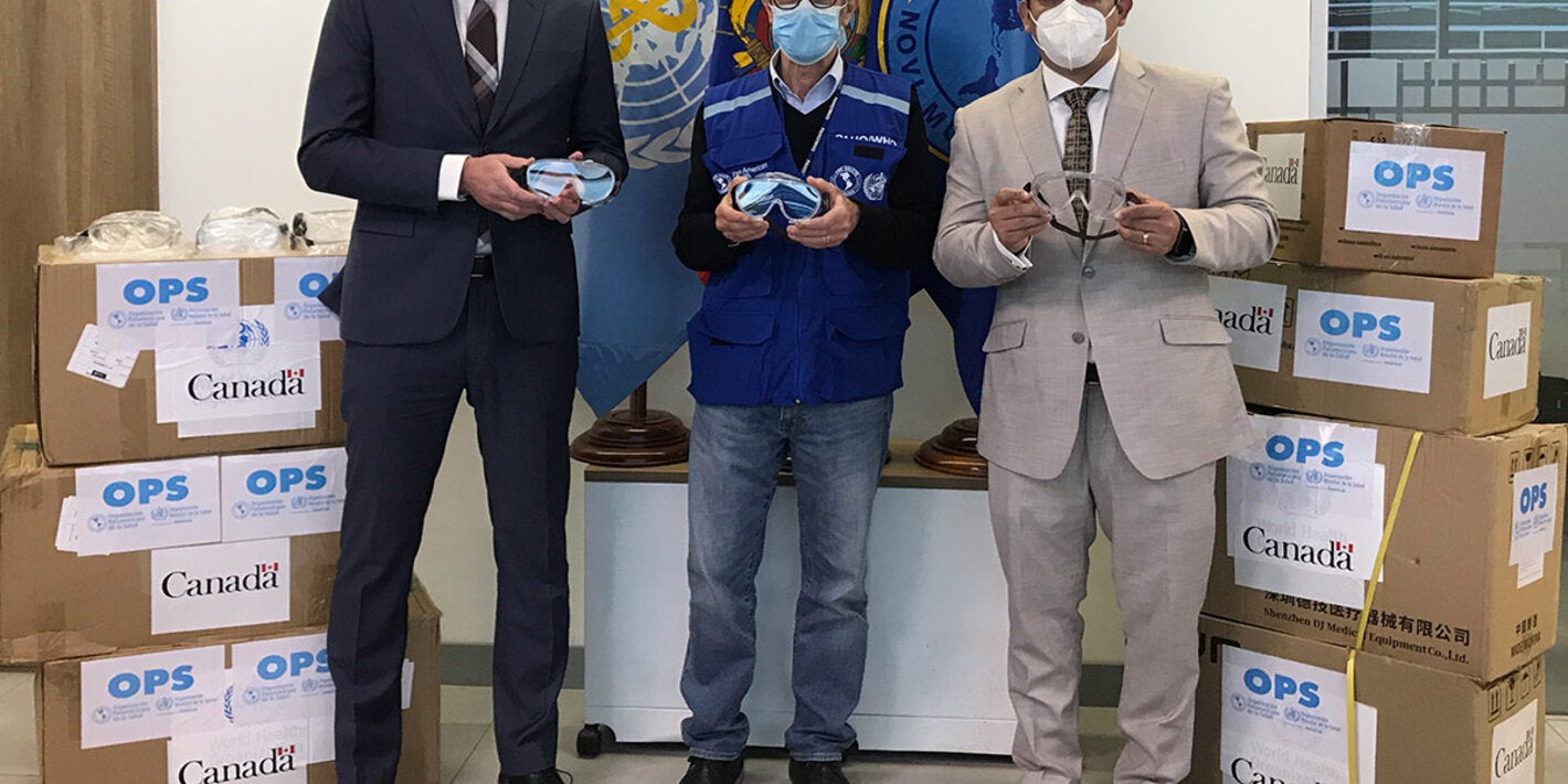 El Gobierno de Canadá  y la OPS/OMS brindan apoyo a las poblaciones afectadas por la erupción del volcán Sangay