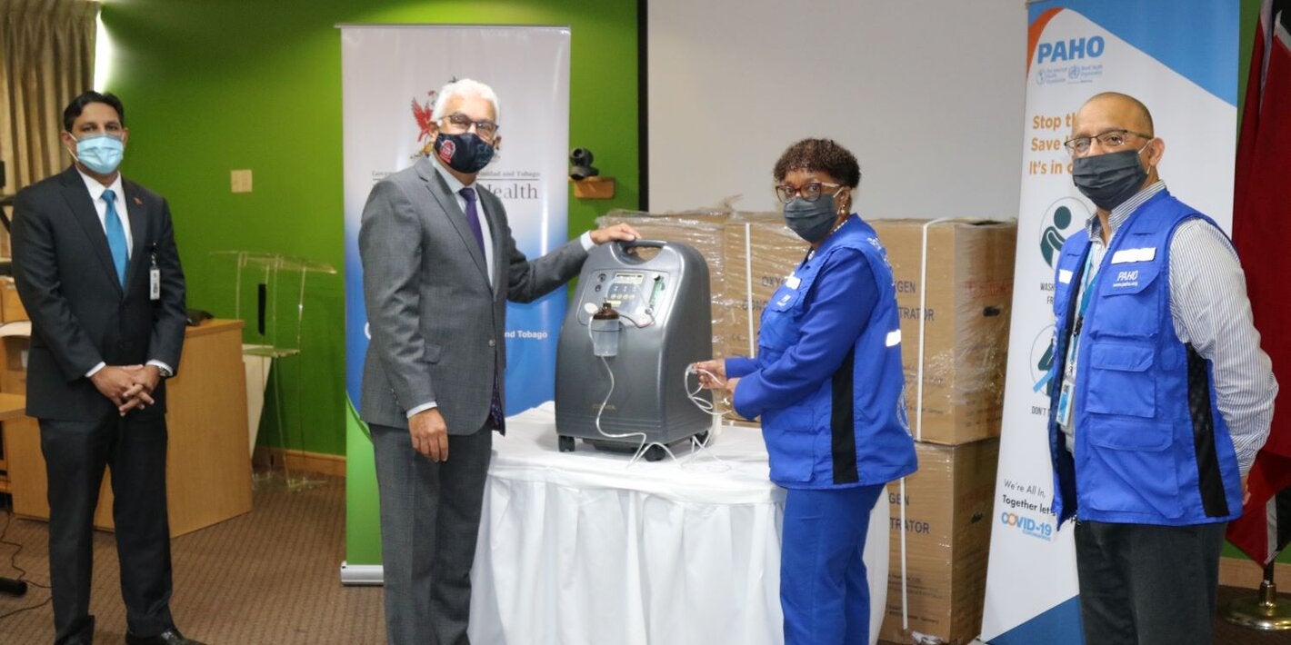 PAHO/WHO Donates Oxygen Concentrators to Trinidad And Tobago’s Ministry of Health 