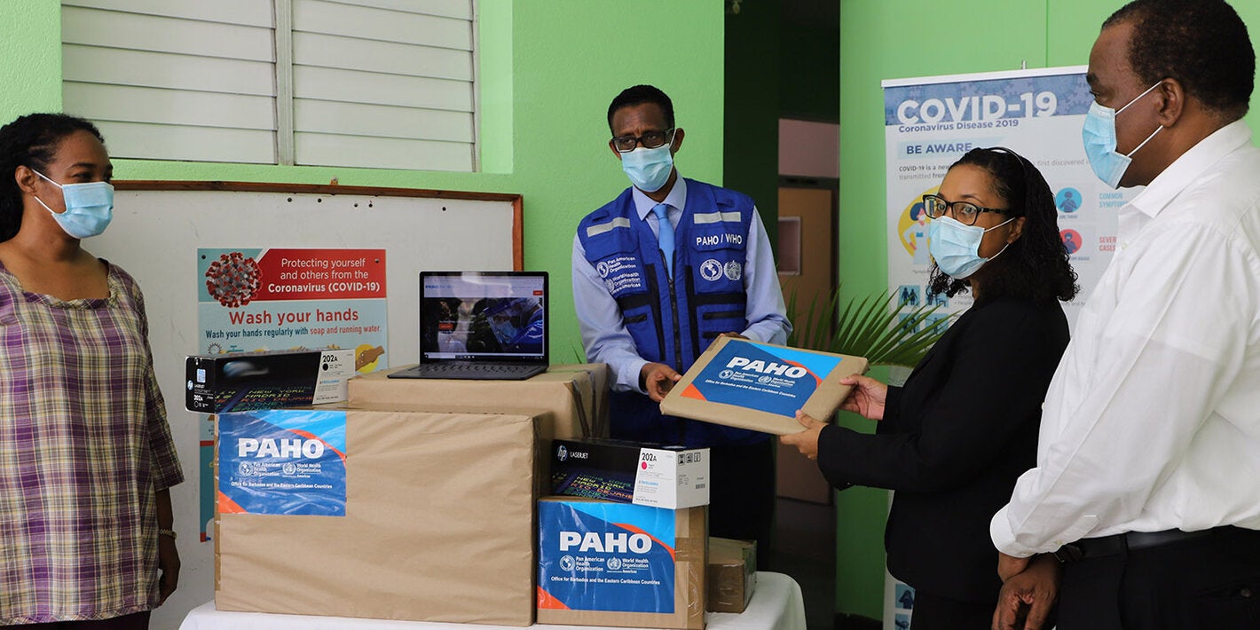 Computer equipment donation to BRB polyclinics