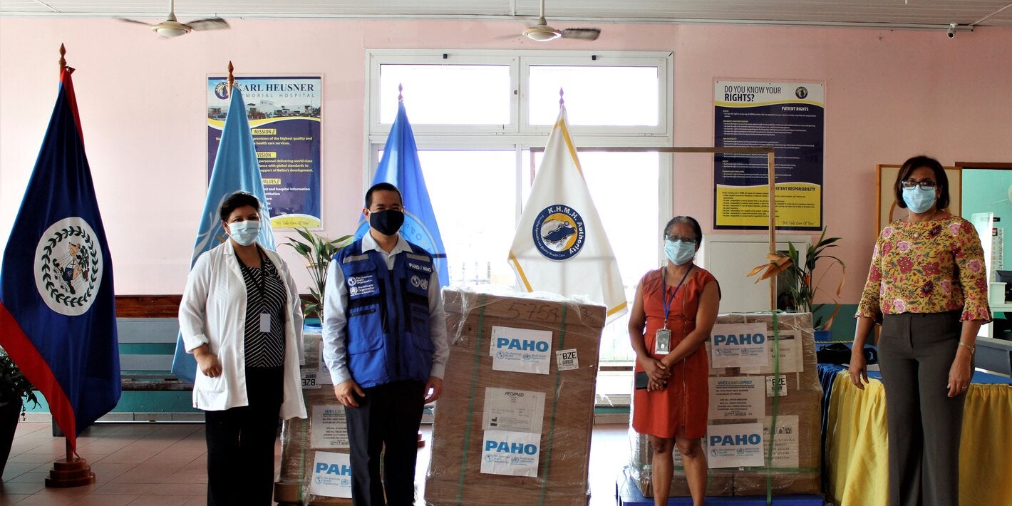 PAHO handover of patient ventilator to KHMHA