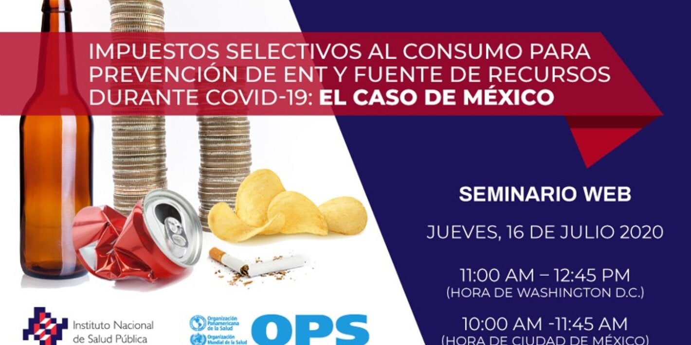 Illustration showing a bottle of beer coins, a can and a broken cigarrete and potato chips, and the information about the webinar