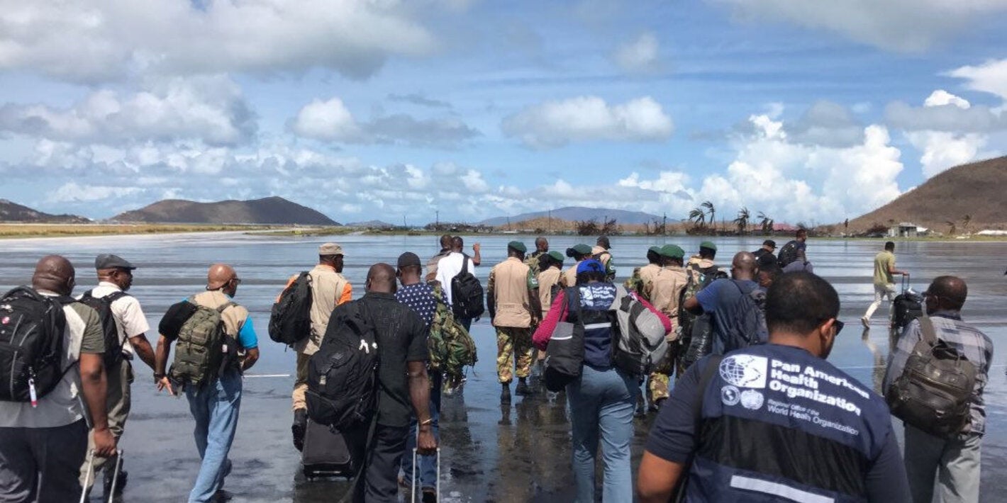 PAHO teams in support of health authorities and other agencies are working in the British Virgin Islands to reestablish the logistics chain that allows them to receive medical supplies and medicines, as well as store them safely and distribute them between health centers and patients.