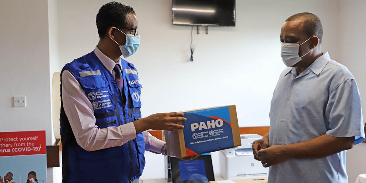 PWR handover COVID supplies to BRB MOH