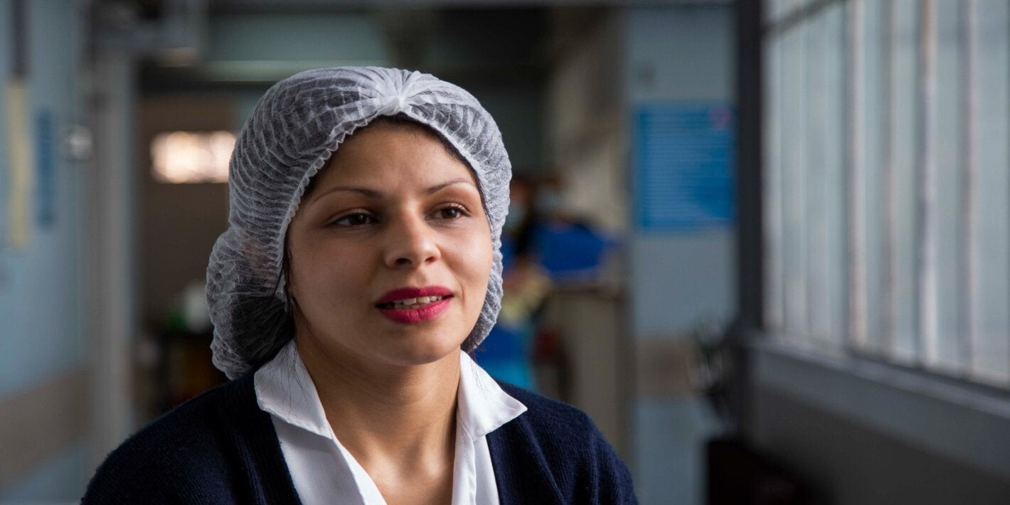 Lorena Piñeiro, la responsable de Enfermería del Centro COVID ASSE (en el Hospital Español