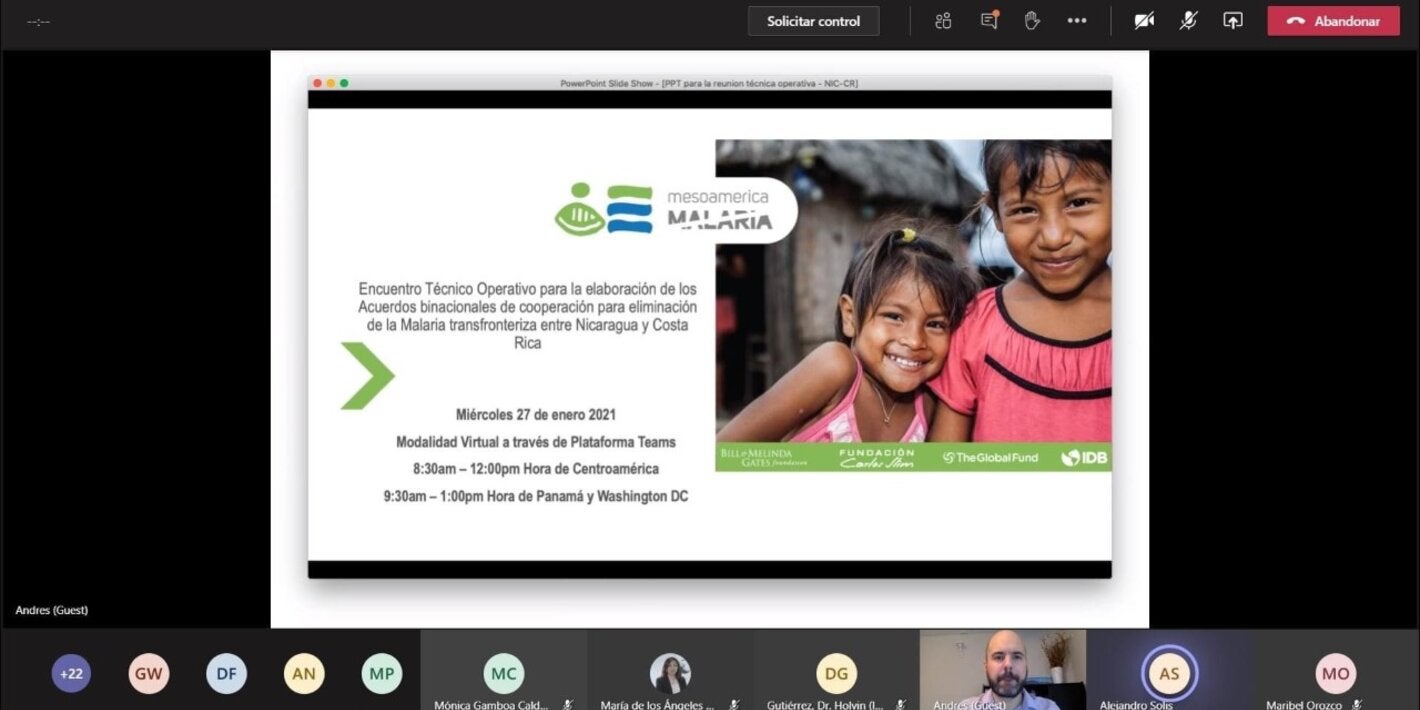 Acuerdos binacionales malaria