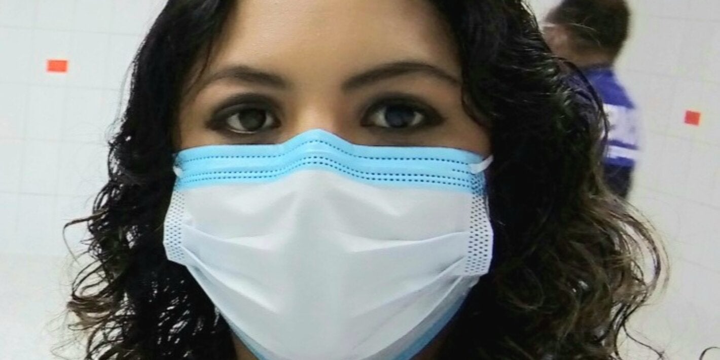 enfermera beneficiada de taller sobre estrés en servicios de salud, Comayagua, Honduras