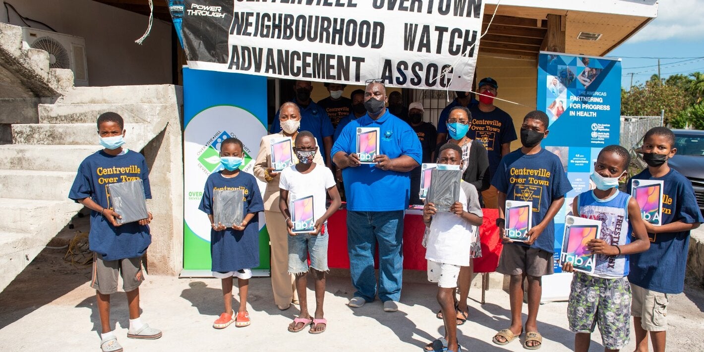 PAHO-WHO donates tablets to the Over-the-Hill Community Development Partnership