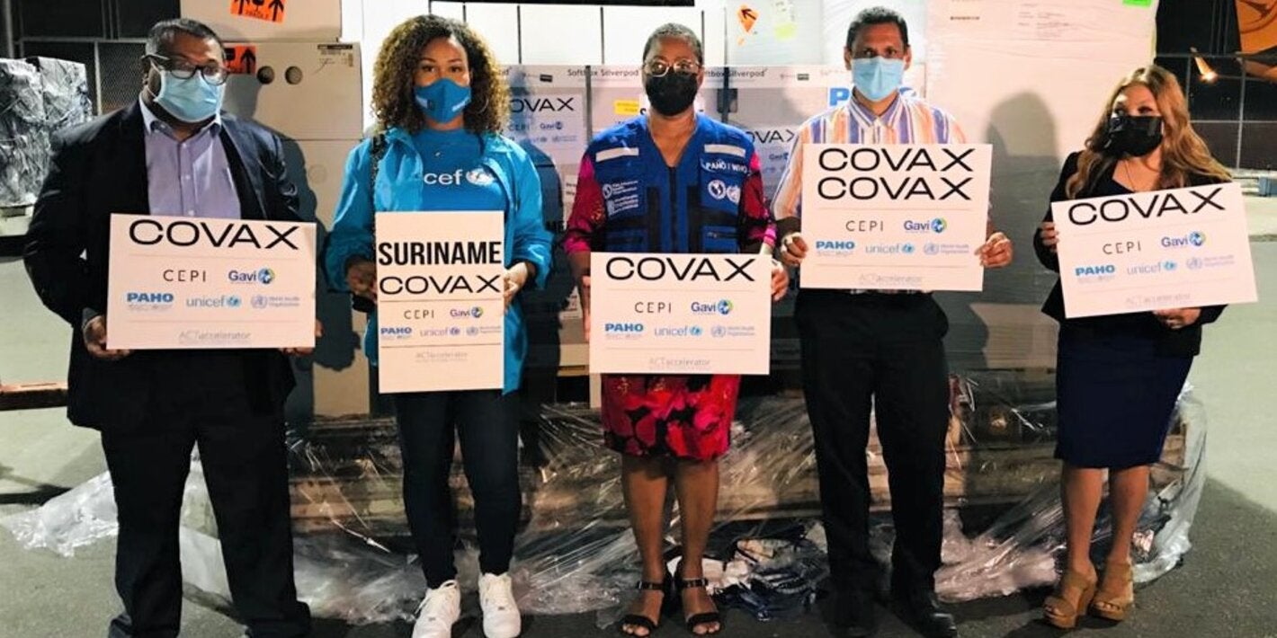 Vaccines to Suriname from the COVAX Facility