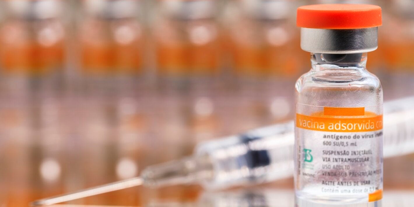 Frasco da vacina Coronavac
