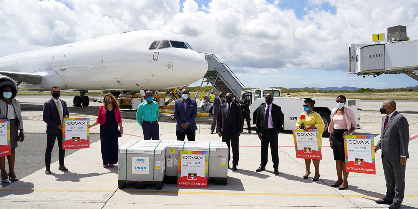 COVAX vaccines arrival in Antigua