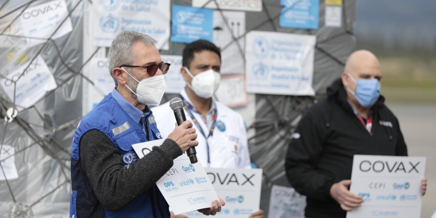 Ecuador recibe 336.000 dosis de vacunas COVID-19 a través del Mecanismo COVAX, al iniciar la Semana de Vacunación en las Américas
