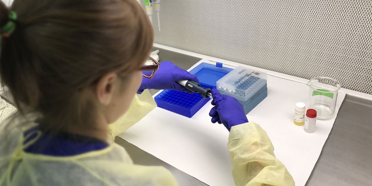 Woman working in a lab