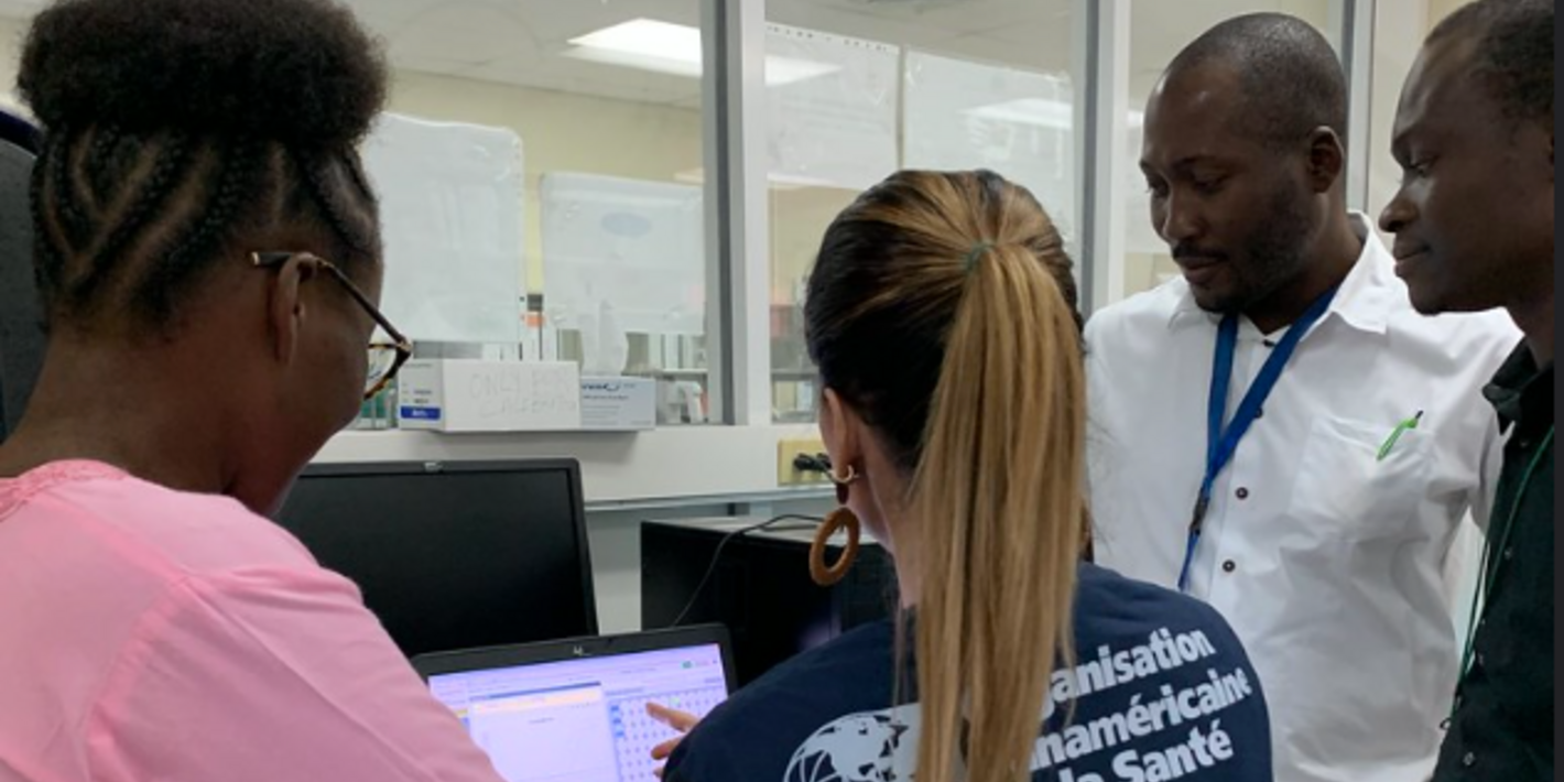 Health workers in Haiti