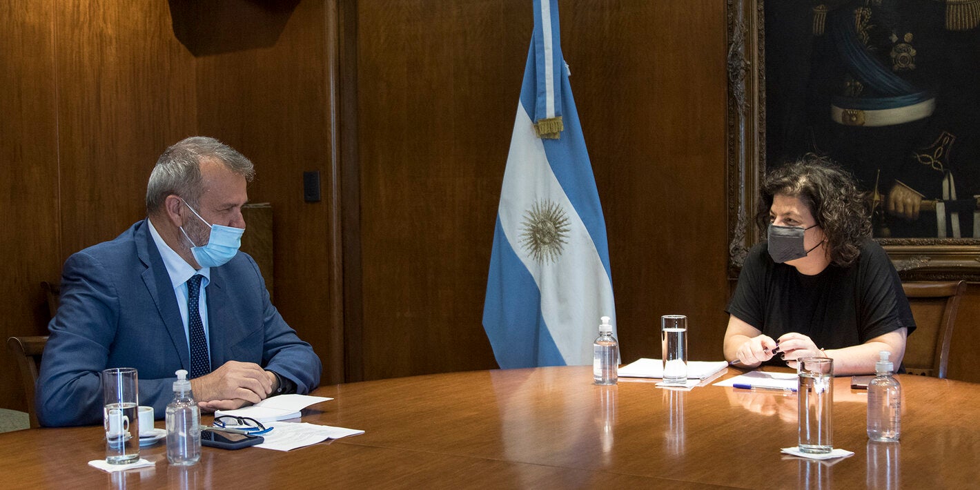 Ministra Vizzotti recibió al nuevo representante interino de la OPS/OMS en Argentina
