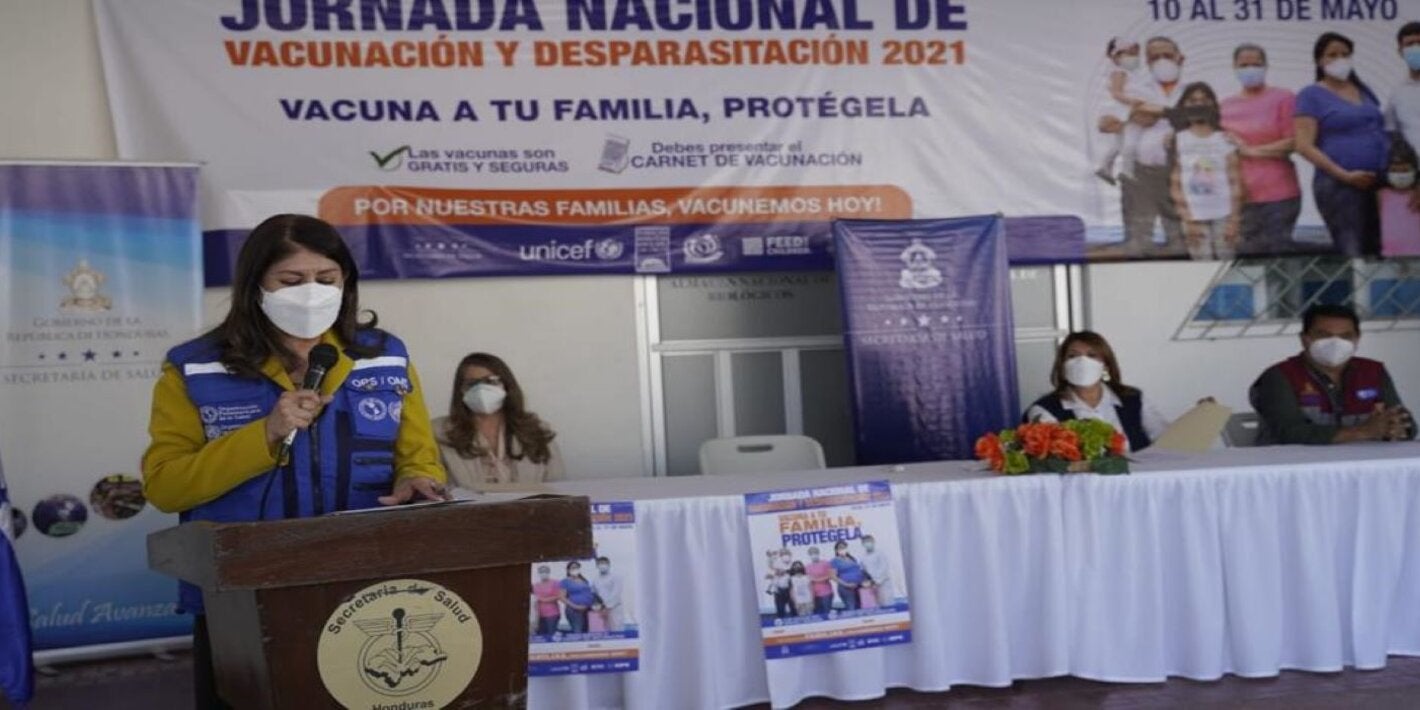 Piedad Huerta en la Jornada Nacional de Vacunación