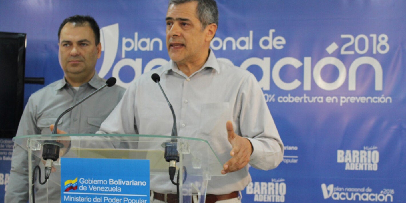 Venezuela lanza campaña de vacunación para interrumpir la circulación del virus del sarampión