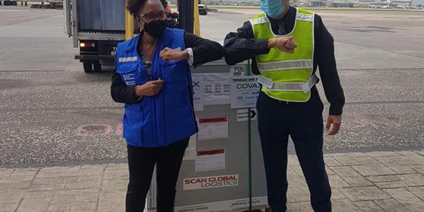 Trinidad and Tobago Country Rep, Dr. Erica Wheeler and The Honorable Minister of Health, Terrence Deyalsingh