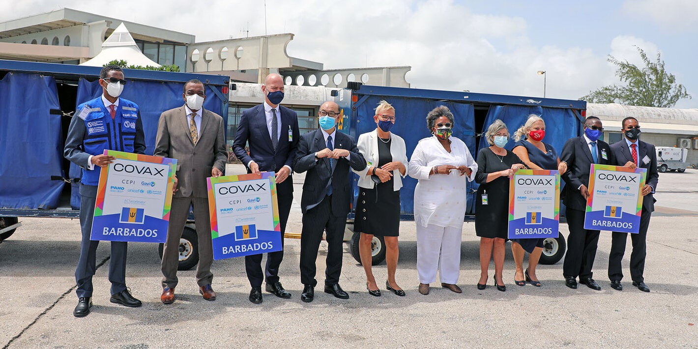 Officials in Barbados receiving COVID vaccines