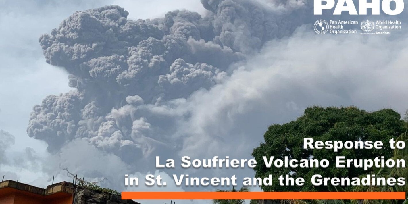 La soufriere eruption in VCT