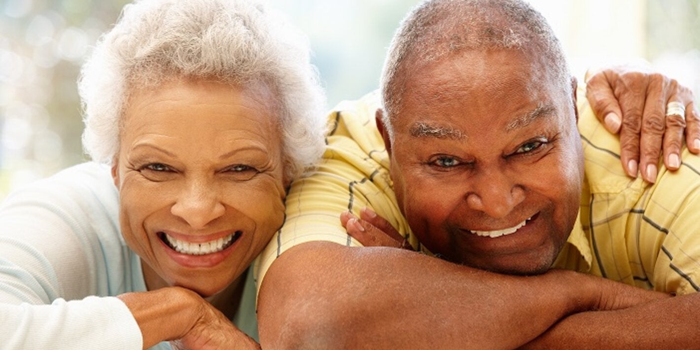 Older healthy and happy couple
