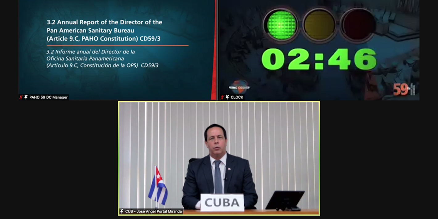 Ministro Salud Pública de Cuba