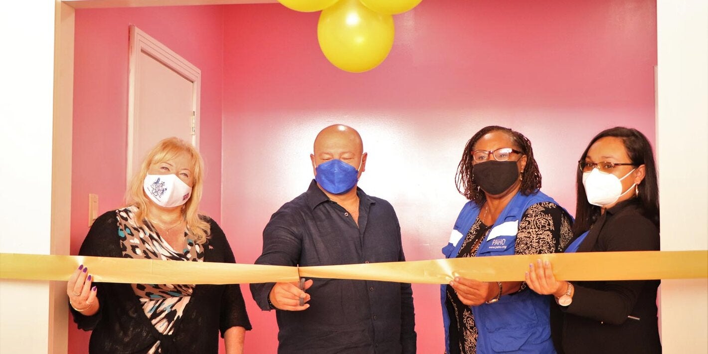 Ribbon Cutting of the Palm View Center in Belize Handover Smart Health Facility under the UKFCDO