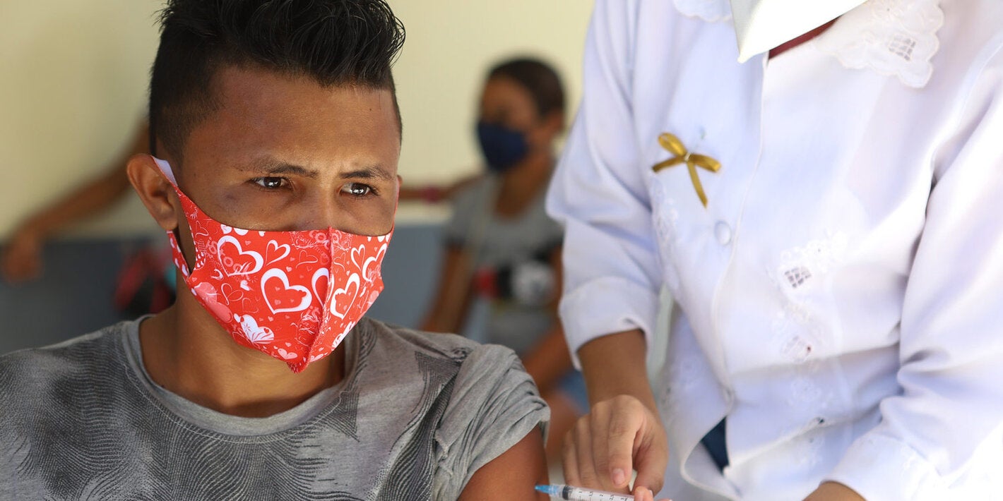 Man received COVID-19 vaccine