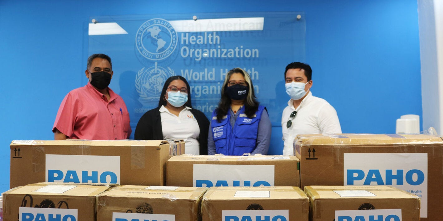 PAHO handover PPEs to Belize Tourism Board