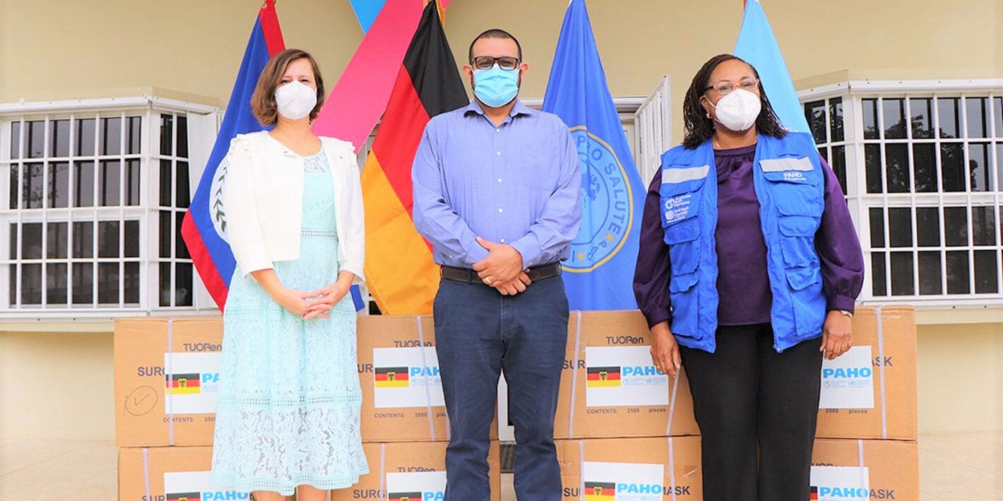 Masks handover from Government of Germany and PAHO/WHO