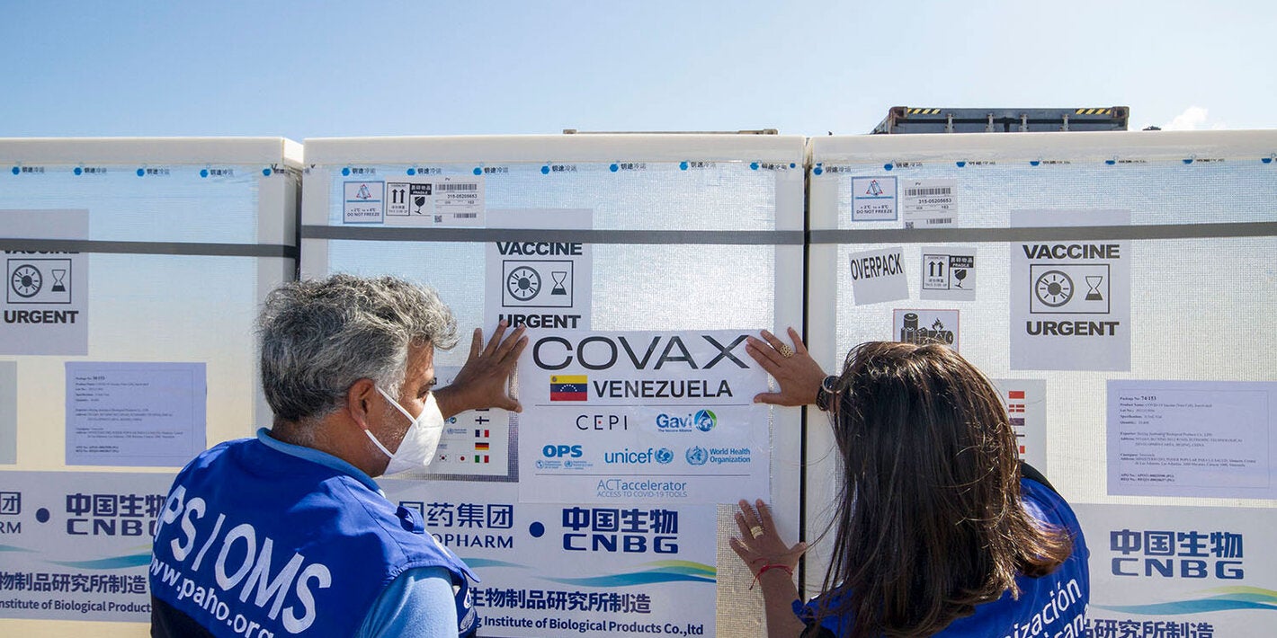 Venezuela recibe lote de 3,1 millones de vacunas contra la COVID-19 