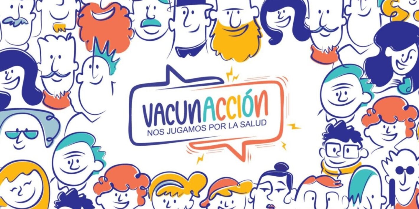 Afiche de la campaña #VaunAcción