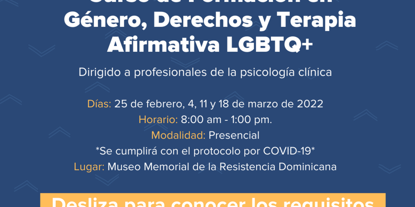 OPS apoya en realización curso de Formación en Género, Derechos y Terapia Afirmativa LGBTQ+