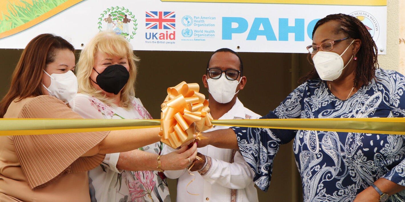 Ribbon cutting of the newly retrofitted San Ignacio Community Hospital